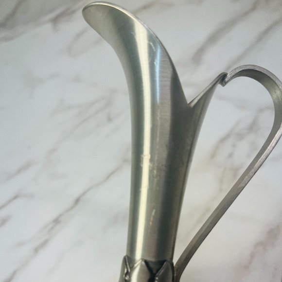 Elegant Mini Pewter Metal Pitcher Bud Vase Haugrud Norway Scandinavian MCM - Picture 5 of 6